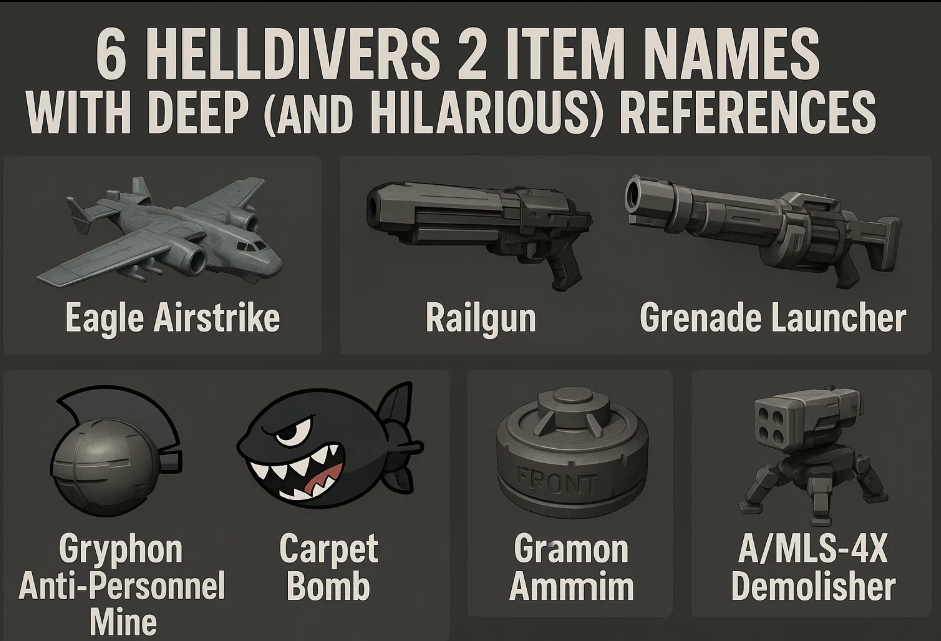 6 Helldivers 2 Item Names With Deep (and Hilarious) References